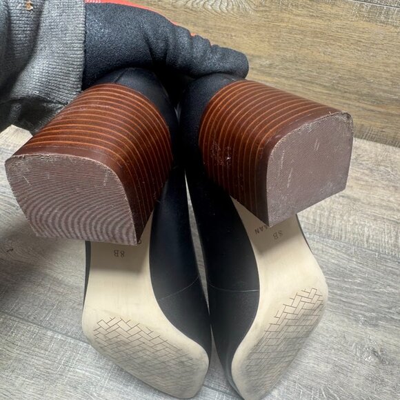 Cole Haan Cassandra Black Leather Block Heel Pump Women's Size 8 - Picture 4 of 6